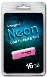 Integral Neon USB 2.0 stick, 16 GB, roze