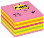 Post-it® Notes Cube neon roze/neongeel -