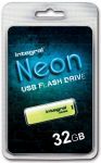 Integral USB NEON 32GB geel