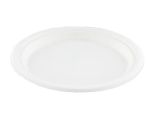 Conpax assiette, 23 cm, bagasse, blanc, 