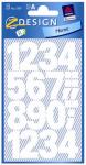 Avery Etiketten 0-9 groot, 2 blad,wit, w