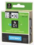 Dymo D1 tape 6 mm x 7 m, zwart/wit