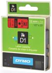 Dymo D1 tape 12 mm x 7 m, zwart/rood