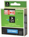 Dymo Tape D1 19 mm x 7m, rood op wit