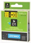 Dymo D1 tape 19 mm x 7 m, zwart/geel