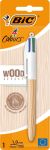 Bic 4 Colours Wood Style stylo bille, mo