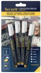 Securit krijtmarker small wit, blister m
