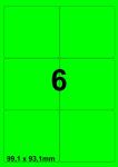 DBS etiketten 99,1x93,1mm, 6 per blad, f