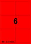 DBS etiketten 99,1x93,1 mm, 6 per blad, 