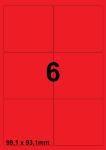 DBS etiketten 99,1 x 93,1 mm, 6 perblad,