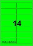 DBS etiketten 99,1x38,1 mm, 14 perblad, 