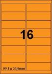 DBS etiketten 99,1x33,9mm, 16 per blad, 