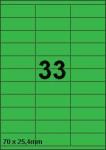 DBS etiketten 70 x 25,4 mm, 33 perblad, 