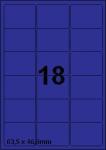 DBS etiketten 63,5 x 46,6 mm, 18 per bla