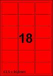 DBS etiketten 63,5 x 46,6 mm, 18 per bla
