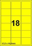 DBS etiketten 63,5 x 46,6 mm, 18 per bla