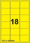 DBS etiketten 63,5 x 46,6 mm, 18 per bla