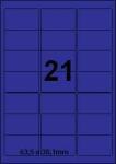 DBS etiketten 63,5 x 38,1 mm, 21 per bla