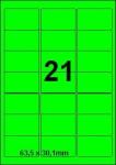 DBS etiketten 63,5x38,1 mm, 21 perblad, 