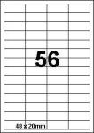 DBS etiketten 48 x 20 mm, 56/blad,wit af