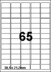 DBS etiketten° 38,1 x 21,2 mm, 65/blad, 