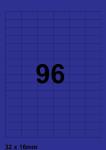DBS etiketten 32 x 16 mm*, 96 per blad, 