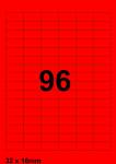 DBS etiketten 32 x 16 mm*, 96 per blad, 