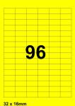 DBS etiketten 32 x 16 mm*, 96 per blad, 