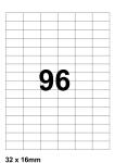 DBS etiketten 32 x 16 mm*, 96 per blad, 