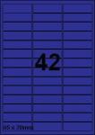 DBS etiketten 65 x 20 mm, 42 per blad, b
