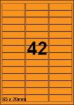 DBS etiketten 65 x 20 mm, 42 per blad,fl