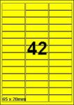 DBS etiketten 65 x 20 mm, 42 per blad, f