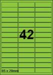 DBS etiketten 65 x 20 mm, 42 per blad, g