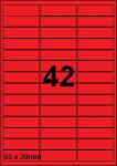 DBS etiketten 65 x 20 mm, 42 per blad, r
