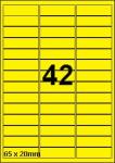 DBS etiketten 65 x 20 mm, 42 per blad, g
