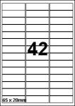 DBS etiketten laser/inkjet 65 x 20mm, 42
