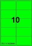 DBS etiketten 99,1x56,8 mm, 10 perblad, 