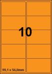 DBS etiketten 99,1x56,8mm, 10 per blad, 
