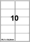 DBS etiketten° 99,1 x 56,8mm, 10 per bla