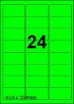 DBS etiketten 63,5x33,9 mm, 24 perblad, 
