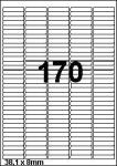 DBS etiketten laser/inkjet 38,1x8mm,  17