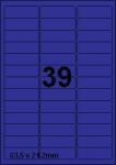 DBS etiketten 63,5 x 21,2 mm, 39 per bla