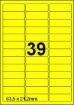 DBS etiketten 63,5 x 21,2 mm, 39 per bla