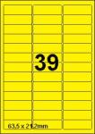 DBS etiketten 63,5 x 21,2 mm, 39 per bla