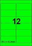 DBS etiketten 99,1x42,3 mm, 12 perblad, 