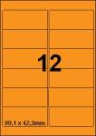 DBS etiketten 99,1x42,3 mm, 12 perblad, 