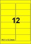 DBS etiketten 99,1 x 42,3 mm, 12 per bla