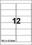DBS etiketten 99,1 x 42,3 mm, 12 per bla