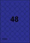 DBS etiketten 32 mm dia, 48 per blad, bl