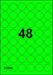 DBS etiketten 32 mm dia, 48 per blad, fl